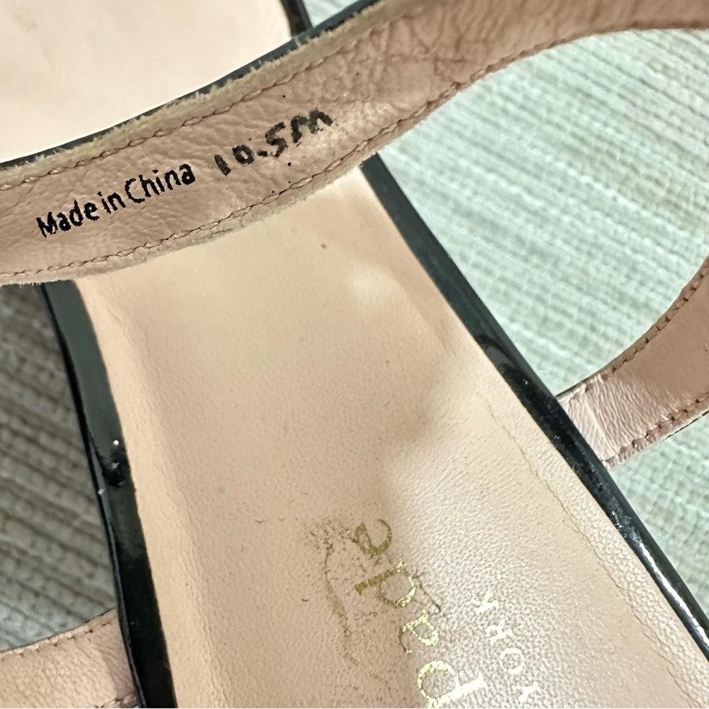 Kate Spade Tallin Black Patent Leather T-Strap Cork Platform Wedge Sandal 10,5 - Picture 10 of 10